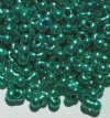 25 grams of 3x7mm Metallic Teal Farfalle Seed Beads